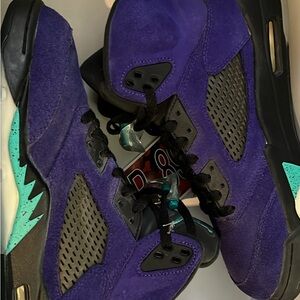 Jordan Purple and Teal Sneakers